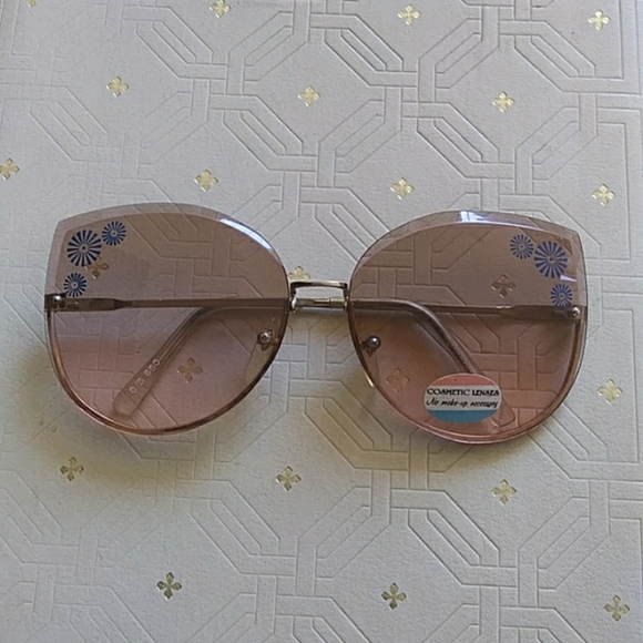 Vintage flower cat eye metal sunglasses boho hippie bohemian retro groovy hippy - Picture 3 of 3